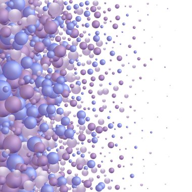 Arka planda parlak balonlar var. Soyut vektör illüstrasyonu.