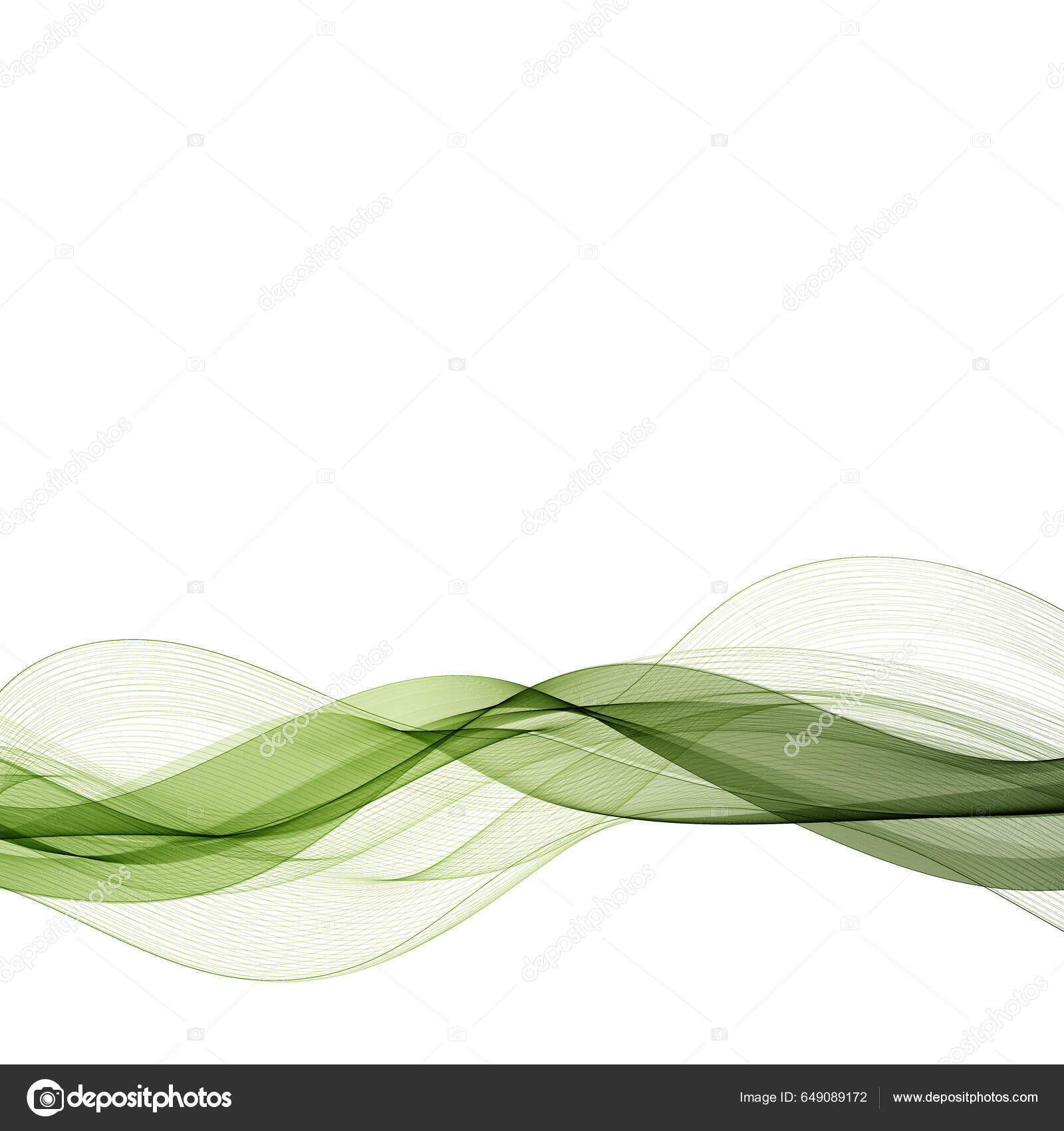 Green Wave Pattern Abstract Design Element Wave Presentation Stock