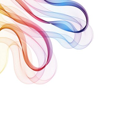 Renkli soyut dalga. Vektör modeli. renk çizgileri. Sunum, reklam ve afiş için düzenleme