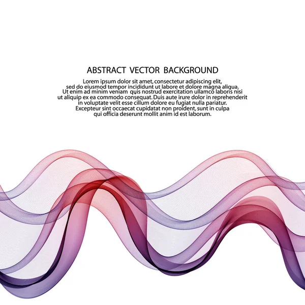 Color Abstract Wave Vector Background Decor Element — Stock Vector