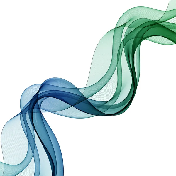 Blaue Und Grüne Farbe Vektorwelle Abstrakter Hintergrund Gestaltungselement — Stockvektor