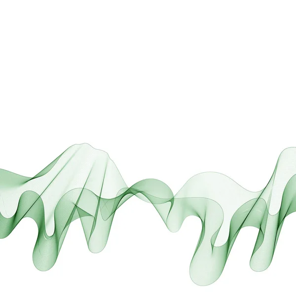 緑の波 抽象ベクトルグラフィックス — ストックベクタ