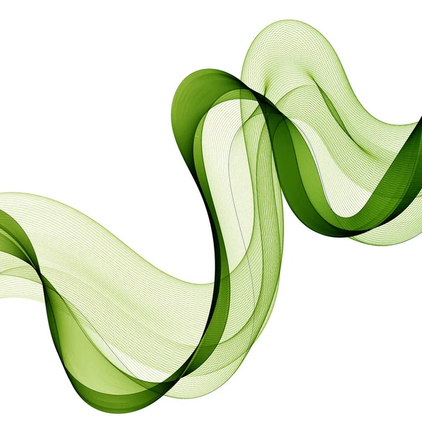 Patrón Onda Colorido Abstracto Elemento Diseño Vectorial Onda Verde — Vector de stock