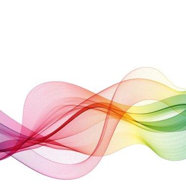 Renkli soyut dalga. Sunum için yerleşim