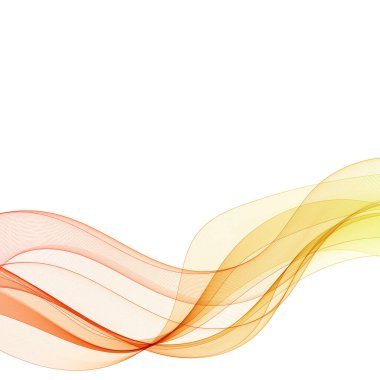 Renkli soyut dalga. Sarı ve yeşil çizgiler. arkaplan