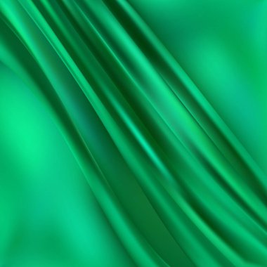 Pürüzsüz yeşil ipek ya da saten lüks kumaş dokusu soyut bir arkaplan olarak kullanılabilir. Lüks arkaplan tasarımı