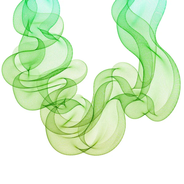 抽象的なカラフルな波のパターン ベクトル設計要素 緑の波 — ストックベクタ