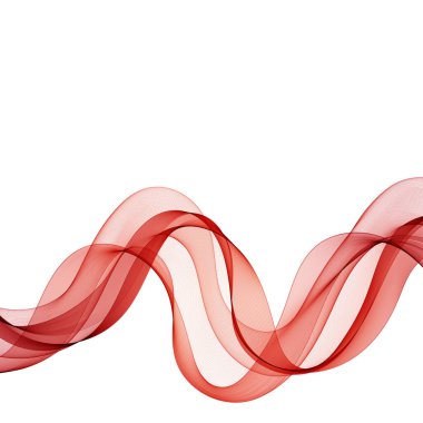 Kırmızı dalga. vektör soyut çizgileri