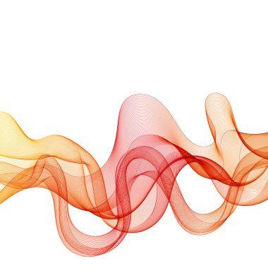 Dalga ve vektör illüstrasyonlu soyut renkli arkaplan