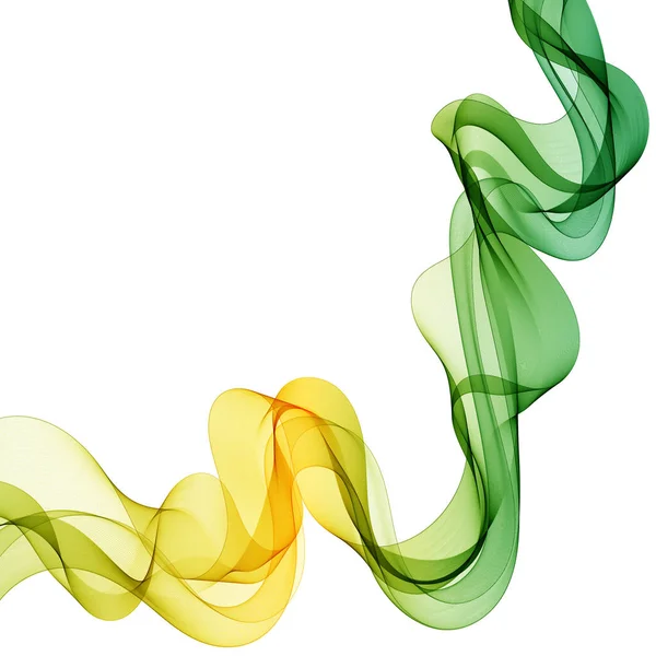 Gelbgrünes Wellenmuster Gestaltungselement Präsentationsvorlage Banner Für Werbung — Stockvektor