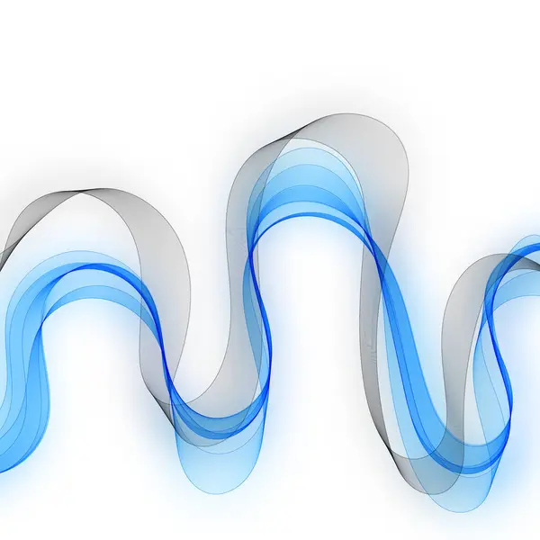 Абстрактный Векторный Фон Серо Голубой Волной — стоковый вектор