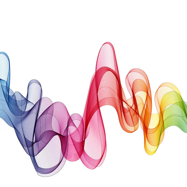 Smooth wave flow. Color wave. abstract design elements.