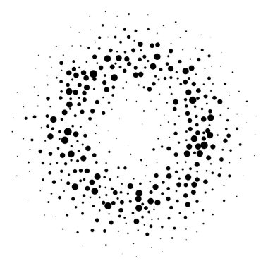 Beyaz izole bir arkaplanda siyah halkalar.