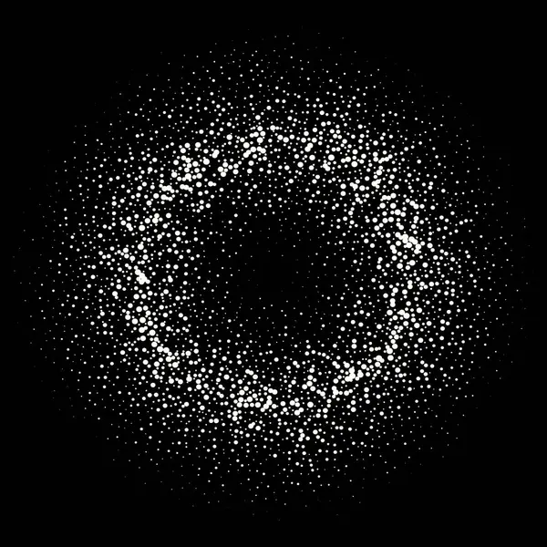 Белые Абстрактные Круги Черном Фоне Рамка — стоковый вектор