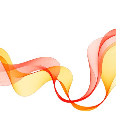 Soyut dalga. Yeşil ve turuncu çizgi. vektör deseni