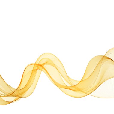 Sarı dalga deseni. Soyut vektör dalgası.