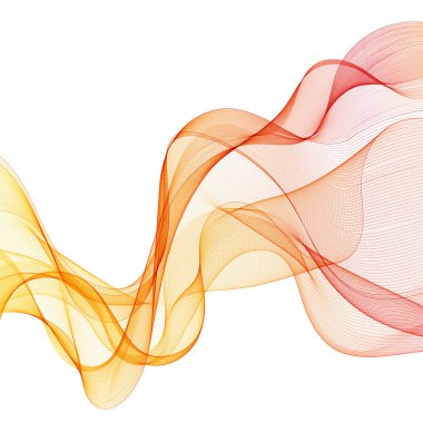 Soyut turuncu dalga. Vektör arkaplanı. Sunum şablonu.