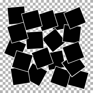 Fotoğraf çerçeveleri. Birçok parçadan oluşan boş fotoğraf kolajı şablonu.