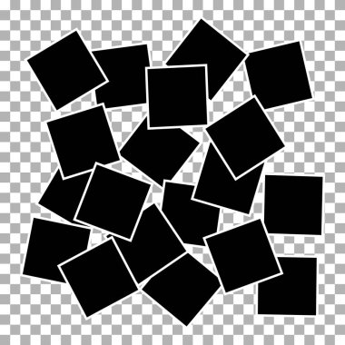 Fotoğraf çerçeveleri. Birçok parçadan oluşan boş fotoğraf kolajı şablonu.