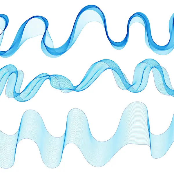 Κυματικό Μοτίβο Πρότυπο Παρουσίασης Blue Wave Εικονογράφηση Αρχείου