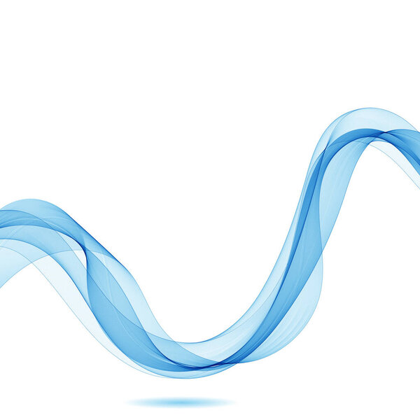 Vector blue color abstract wave design element