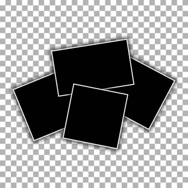 Gri arkaplanda siyah çerçeveler kümesi.