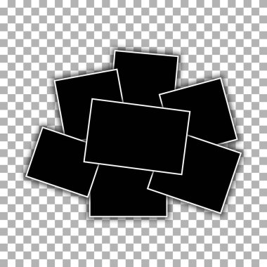 birkaç anlık kareler izole bir beyaz zemin üzerine film