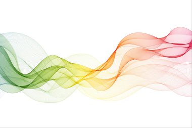 Soyut vektör renkli arkaplan. Tasarım elementi renkli bir dalga. Reklam için şablon, bilgisayar arkaplanı.