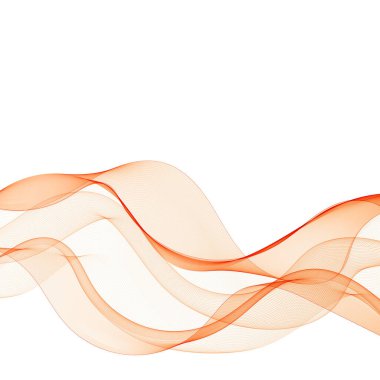 Kırmızı dalga deseni. Renkli vektör dalgası. Dekor ögesi.