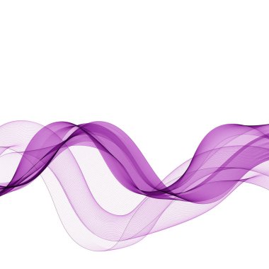 Mor dalga deseni. Renkli vektör dalgası. Dekor ögesi.