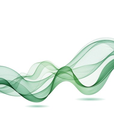 Yeşil dalga deseni. Soyut tasarım öğesi. Sunum için dalga.