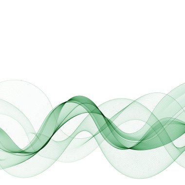 Yeşil soyutlama eğrisi. Tasarım dalgası. Sunum için arkaplan.