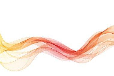 Kırmızı ve turuncu dalga. Vektör soyut çizgileri