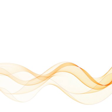 Soyut vektör dalgası. Sunum için arkaplan. Reklam afişi. turuncu renk.