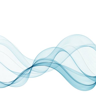 Soyut dalgalar şeklinde yumuşak dalgalı mavi çizgiler.