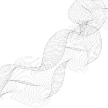 Mavi dalga deseni. Vektör şablonu. Soyut dekor ögesi. Eps 10