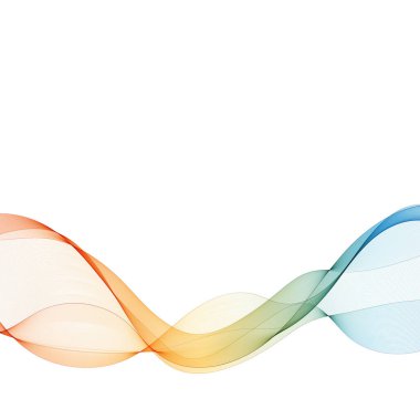 Renkli soyut dalga. Sunum için yerleşim.