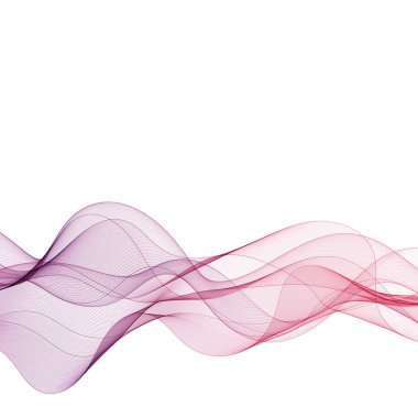 Renkli dalgalar. Kırmızı pembe dalgalar