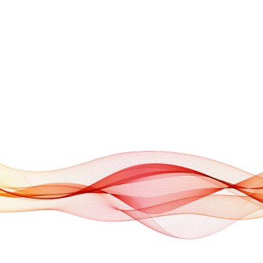 Kırmızı dalga soyutlaması. Broşür Şablonu.