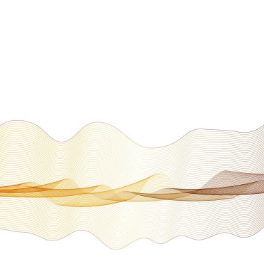 Renkli Tasarım Elementi Gradyan Dalga Hattı Beyaz Arkaplanda izole edildi. Soyut Şeffaf Dalgalı Yatay Çizgi.