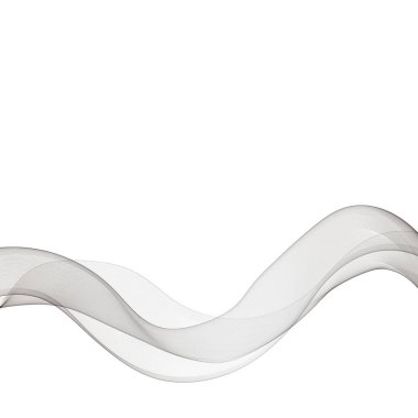 Gri dalga deseni. Renkli vektör dalgası. Dekor ögesi.