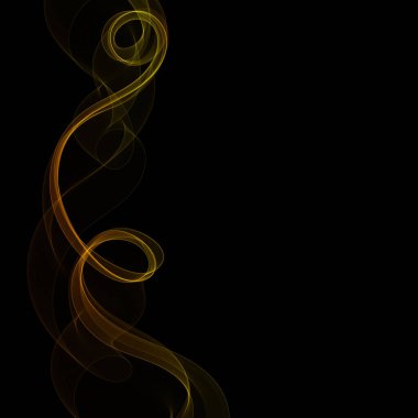 Siyah arka planda renk dalgası. Soyut vektör deseni.