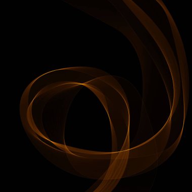 Siyah arkaplanda Smoky soyut dalgası renginde. Vektör tasarım elemanı. Reklam, afiş, broşür, ekran koruyucusu şablonu. Eps 10