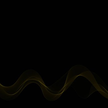 Altın vektör eğrisi. Soyut dalga.