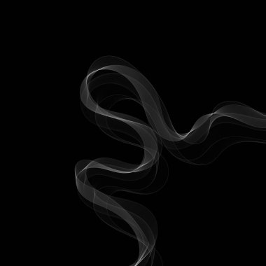 Dumanlı vektör dalgası. Soyut dalga deseni.