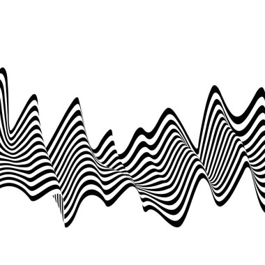 optik sanat dalgası soyut arkaplan siyah beyaz.