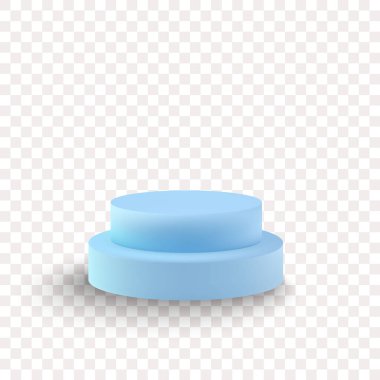 Şeffaf bir arkaplanda minimalist iki kademeli duruş.