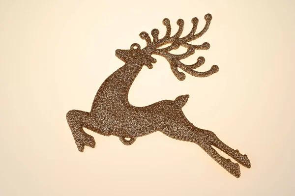 金驯鹿一种用于装饰的金驯鹿 — 图库照片