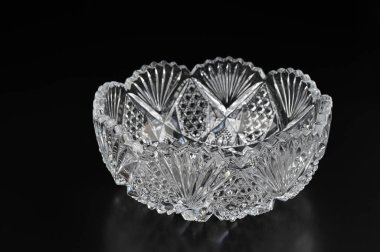 Cam bir kasede siyah arkaplan