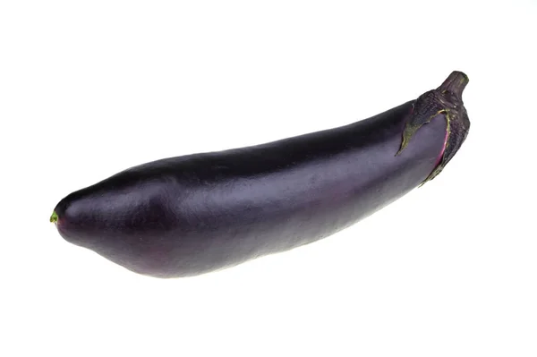 One Eggplant White Background — Stock Photo, Image